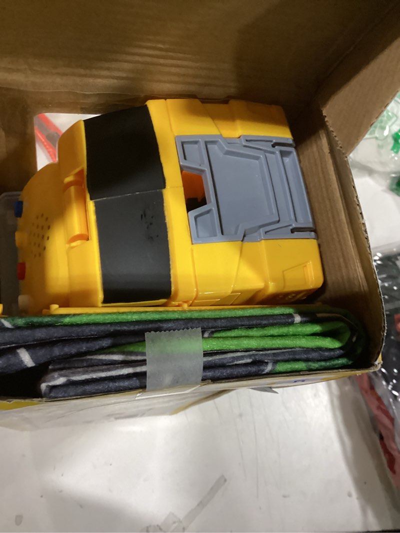 Condition photo showing As Is for Toddler Boys Construction Truck Vehicle Toy Set with Play Mat and Die-Cast Toy Car, Transport Carrier Truck for Kids 3-5, Birthday Gifts Toys for 3-8 Year Old Boys