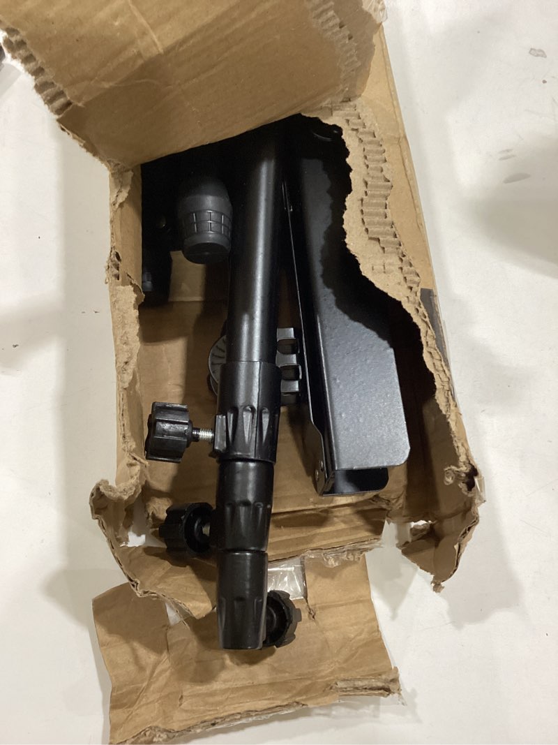 Condition photo showing As Is for cahaya portable sheet music stand: dual use desktop book holder folding lightweight extra stable reinforced with carrying bag and clip for students musicians height adjustable up to 67" ccms0305 higher version black