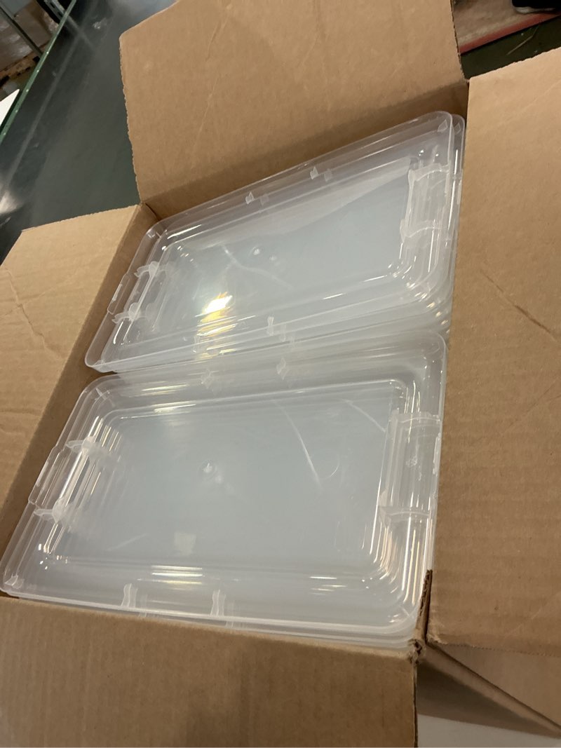 Condition photo showing Good Condition for IRIS USA 20-Pack Storage Bins with Lids, 6 Quart, Shoe Boxes Clear Stackable Containers Organize Shoes Closet Shelves, Classroom Organization Teacher Tools, Game Storage - BPA-Free Plastic 6 Qt. - 20 Pack