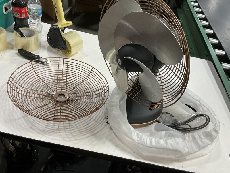Condition photo showing As Is for vornado silver swan alchemy oscillating vintage fan, gunmetal, medium gunmetal medium