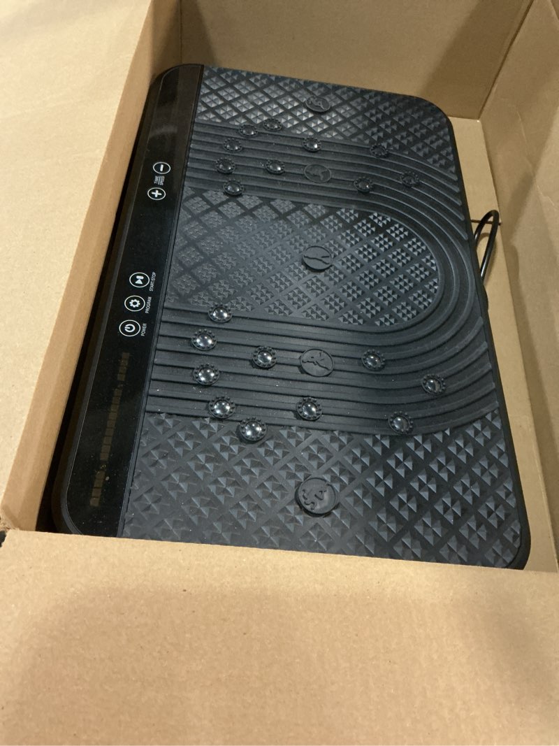 Condition photo showing As Is for axv vibration plate fitness platform exercise machine vibrating shaking full body shaker workout vibrate stand shake board sport gym for weight loss fat burner for women men slim-blackgray