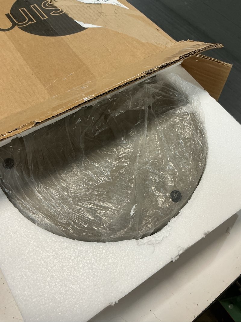 Condition photo showing New/Like New for simon brothers concrete fruit bowl with tray for kitchen counter - large decorative bowl for home decor - modern key bowl for entryway table - minimalist decor for coffee table