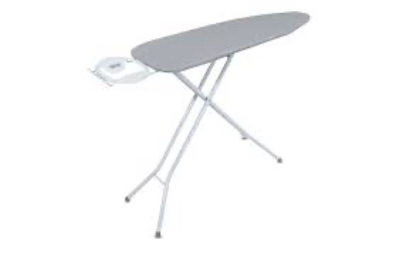 STO STO Ironing Board Full Size 45" x 14" with Iron Holder, 7 Height Options 29" to 36", Space Saving Foldable Iron Board with Removable Covers and Reinforced Steel Legs, Gray 45" x 14" Gray