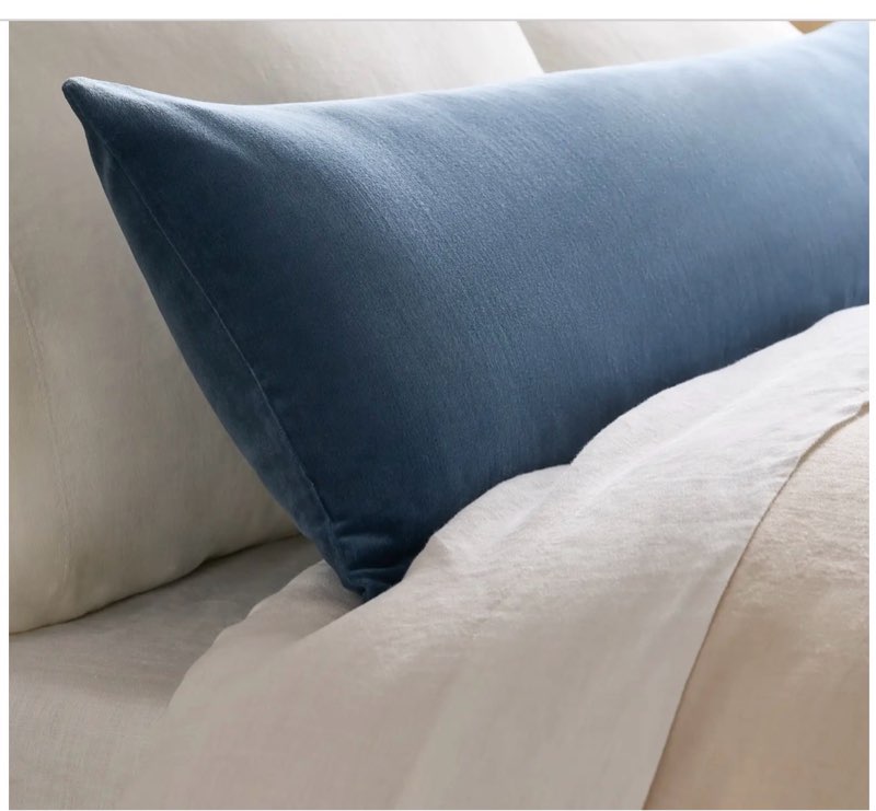 cotton velvet oversized lumbar pillow cover (set of 1)