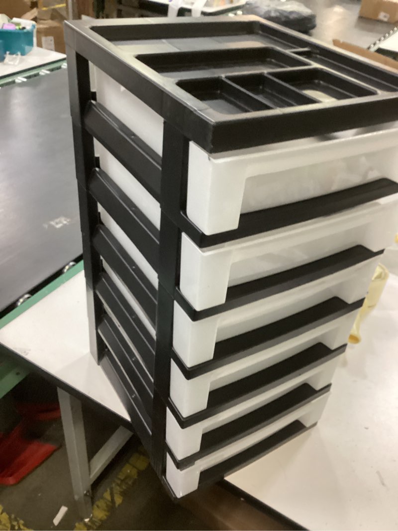 Condition photo showing Good Condition for IRIS USA Plastic Drawer Storage Organizer Rolling Cart, with Wheels Casters, 6-Drawers, for Classroo