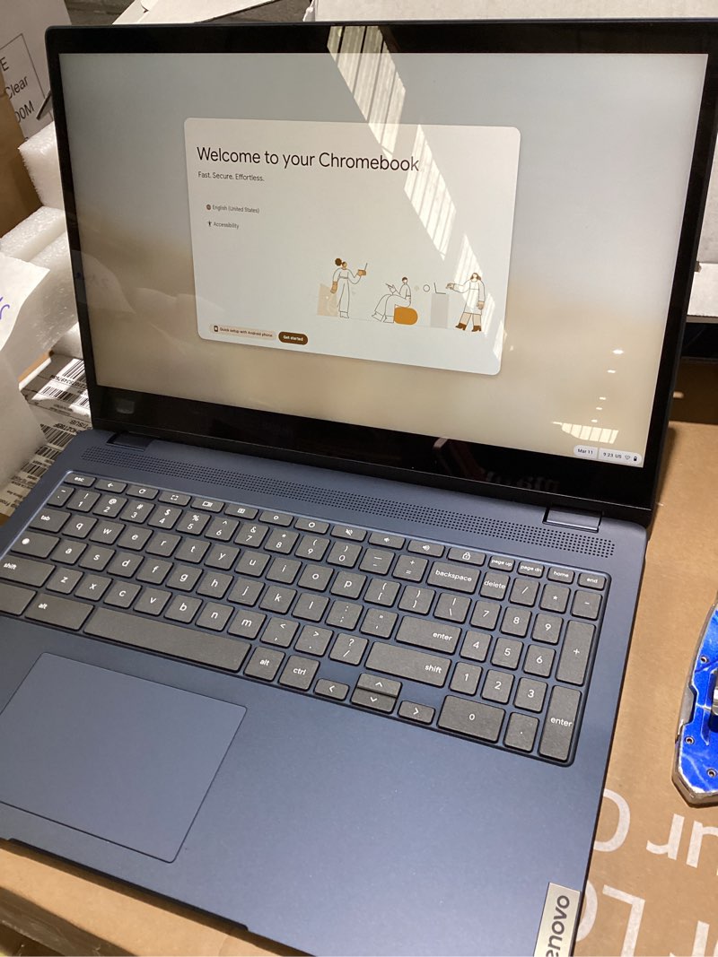 Condition photo showing Good Condition for Lenovo IdeaPad Flex 3i Chromebook Laptop, Intel® UHD Graphics, 15.6” FHD Display, Intel Pentium N6000, 8GB RAM, 128GB SSD, 1920x1080 px, Touchscreen, Chrome OS, Abyss Blue