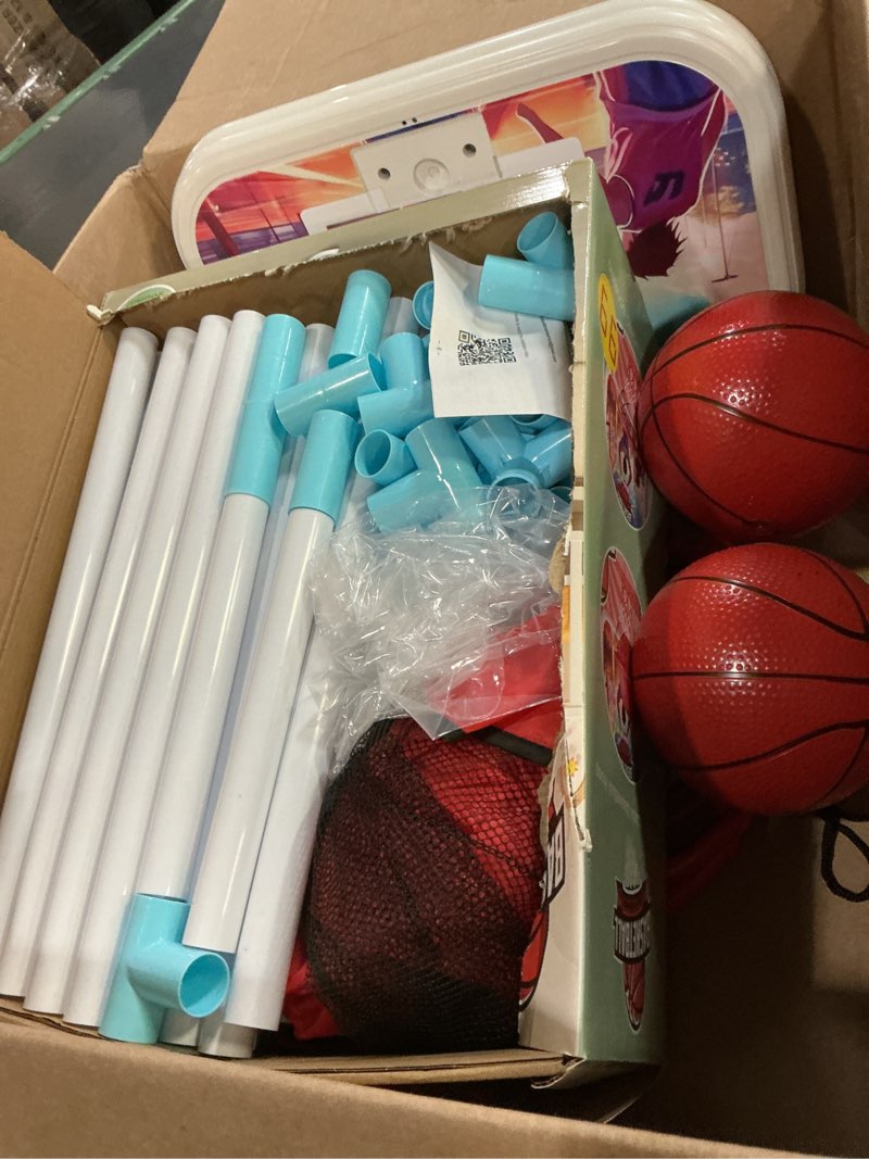 Condition photo showing Good Condition for 2-player arcade basketball game set,upgraded indoor hoop with led light electronic scoreboard 4 balls,carnival games sports toys kids 3-12 for home party backyard outdoor boys girls toddlers gifts orange