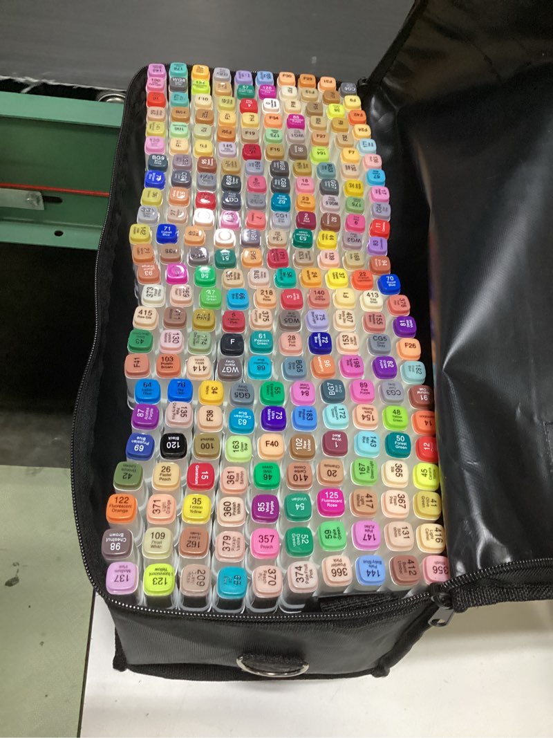 Condition photo showing Good Condition for aedaga 240 colors alcohol markers with free app, dual tip art marker with kickstand case for artists adults. alcohol based markers for coloring painting sketching and drawing, great gift