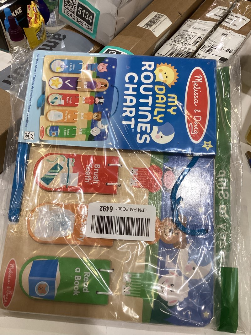 Condition photo showing New/Like New for Melissa & Doug Wooden My Daily Day and Night Routines Chart for Boys and Girls 3+ - FSC Certified