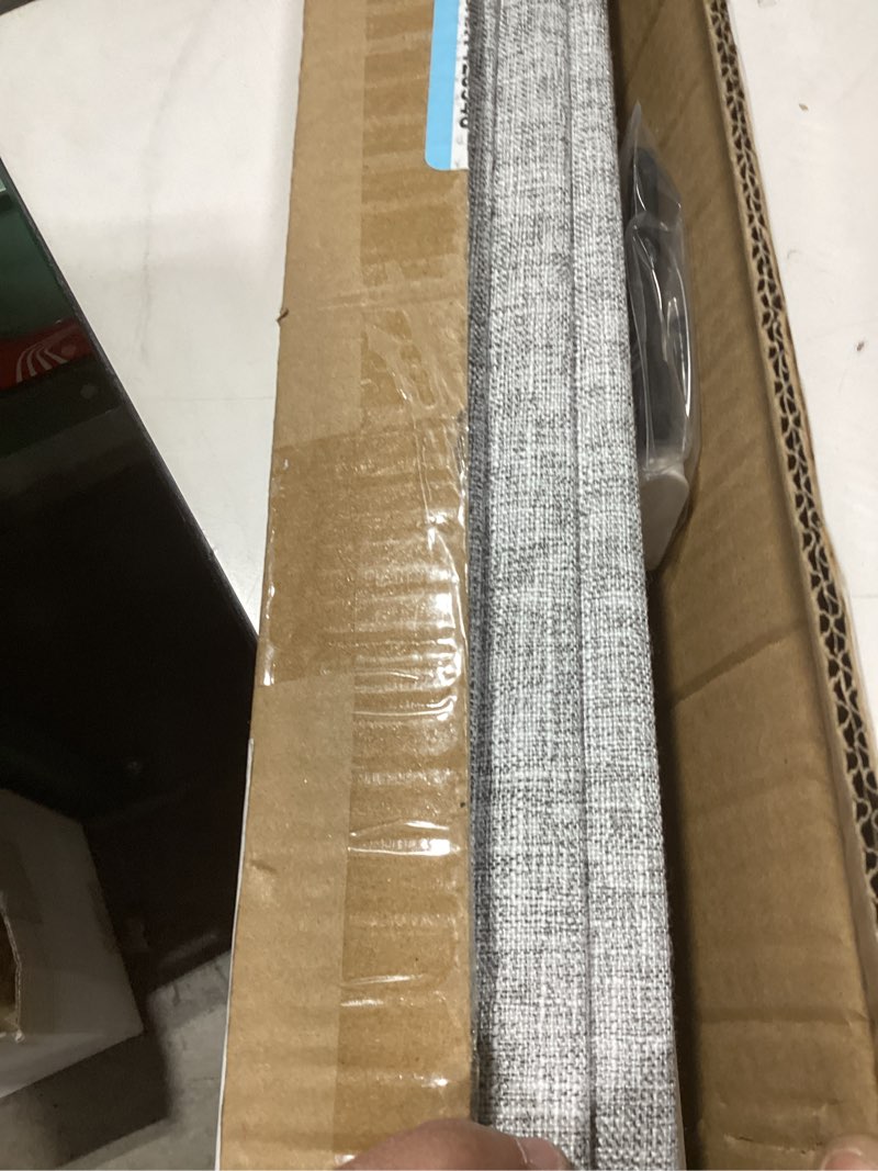 Condition photo showing Good Condition for LazBlinds No Tools No Drill TDBU Cordless Roman Shades for Window, Thermal Insulated UV Blocking, 100% Blackout Fabric Blinds for Bedroom & Living Room, 29" W x 64" H, Blackout - Grey Blackout - Grey 29"W x 64"H