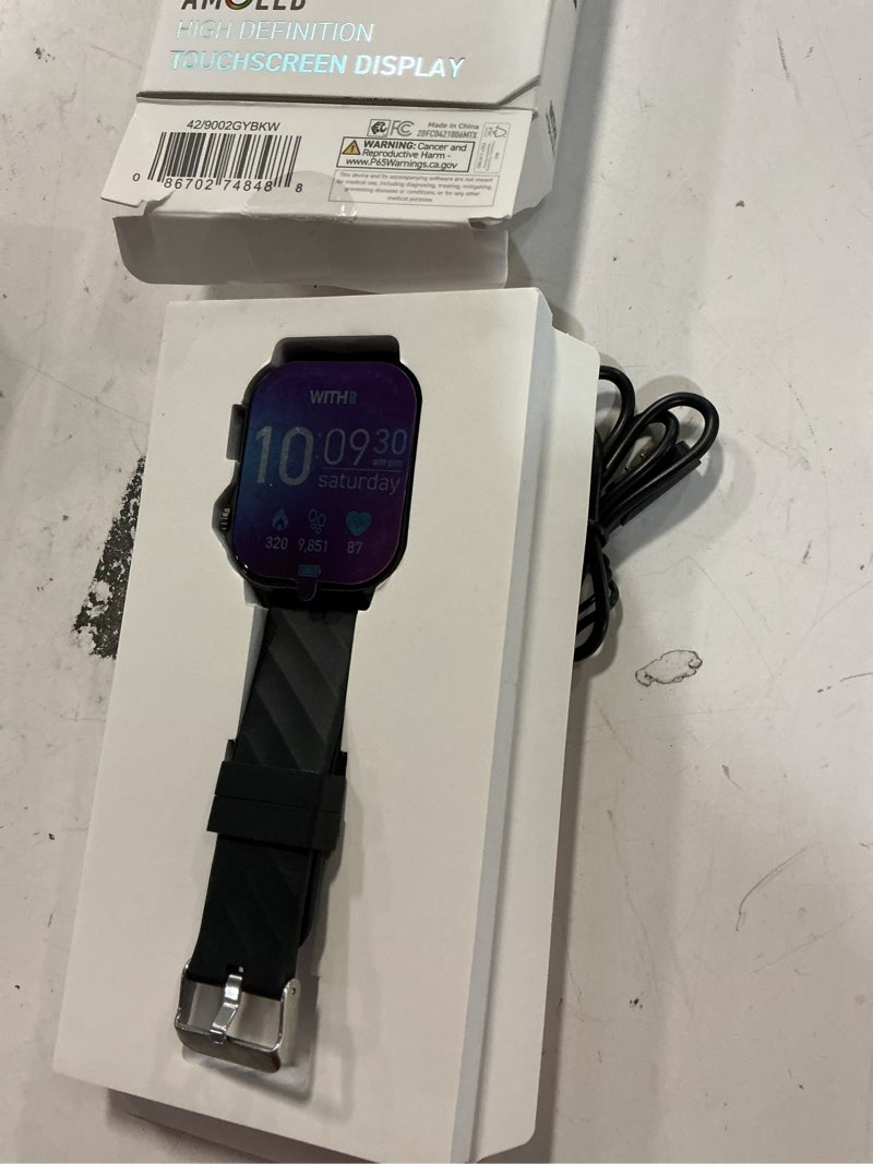 Condition photo showing Good Condition for withit giga smartwatch with amoled 2.04" high-definition touchscreen display, black