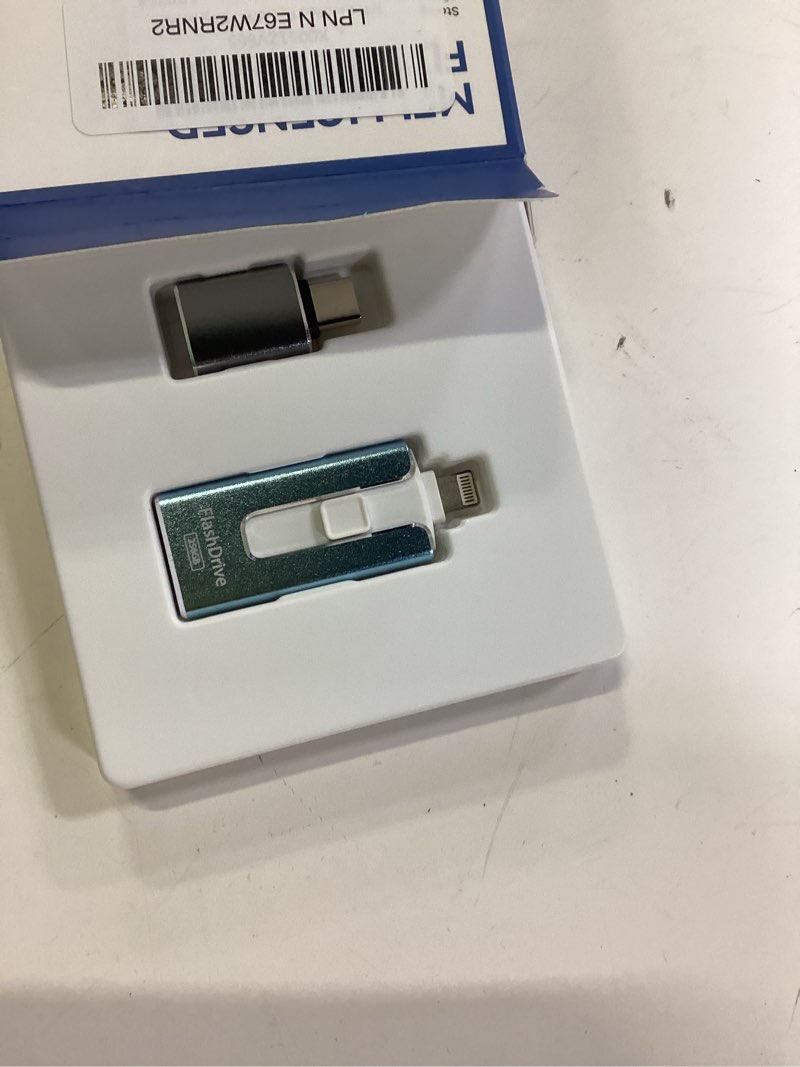 Condition photo showing Good Condition for mfi certified flash drive for iphone ipad 256gb, photo stick for external memory storage, easily back up and save photos videos, usb memory stick thumb drive for iphone/ipad/android/pc (sky blue) 256gb sky blue