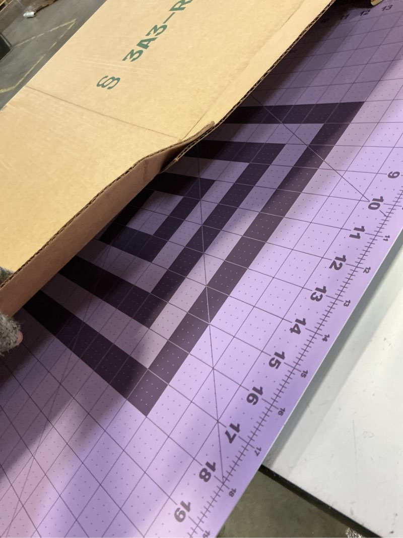 Condition photo showing Good Condition for fiskars self healing cutting mat with grid for sewing, quilting, and crafts - 18" x 24 grid lilac/mountain haze lilac 18"l x 24"w