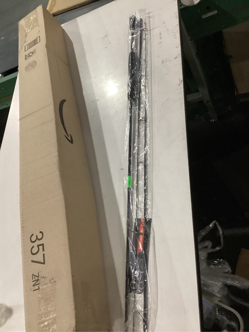 Condition photo showing New/Like New for kastking zephyr dual tip spinning & casting fishing rods, black | 2-piece rods with extra tip section, im6 graphite blanks, zirconium oxide ring guides, eva handle, drop shot hook keeper