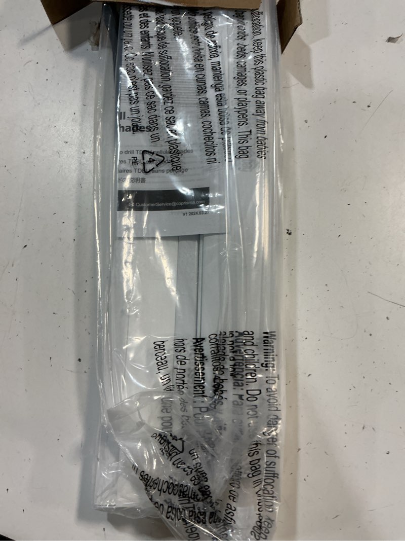 Condition photo showing Good Condition for lazblinds no tools no drill cordless cellular shades, top down bottom up (tdbu) honeycomb shades for home, light filtering thermal insulation blinds for windows, 23" w x 48" h, white light filtering - white 23" w x 48" h