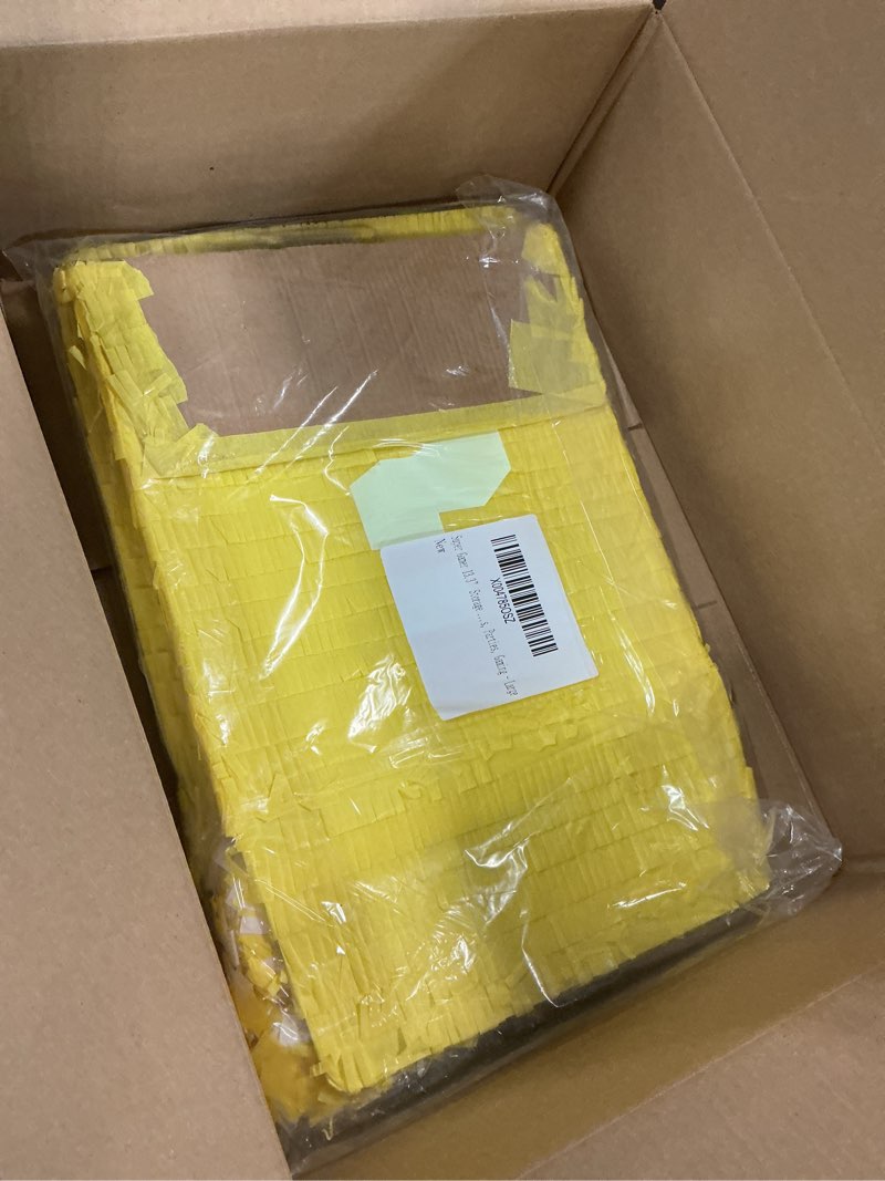 Condition photo showing As Is for Super Gamer 13.3” Pinata Storage Glowing Box Perfect for Birthdays, Parties, Gaming - Piñata Large, Yellow, White, MR700