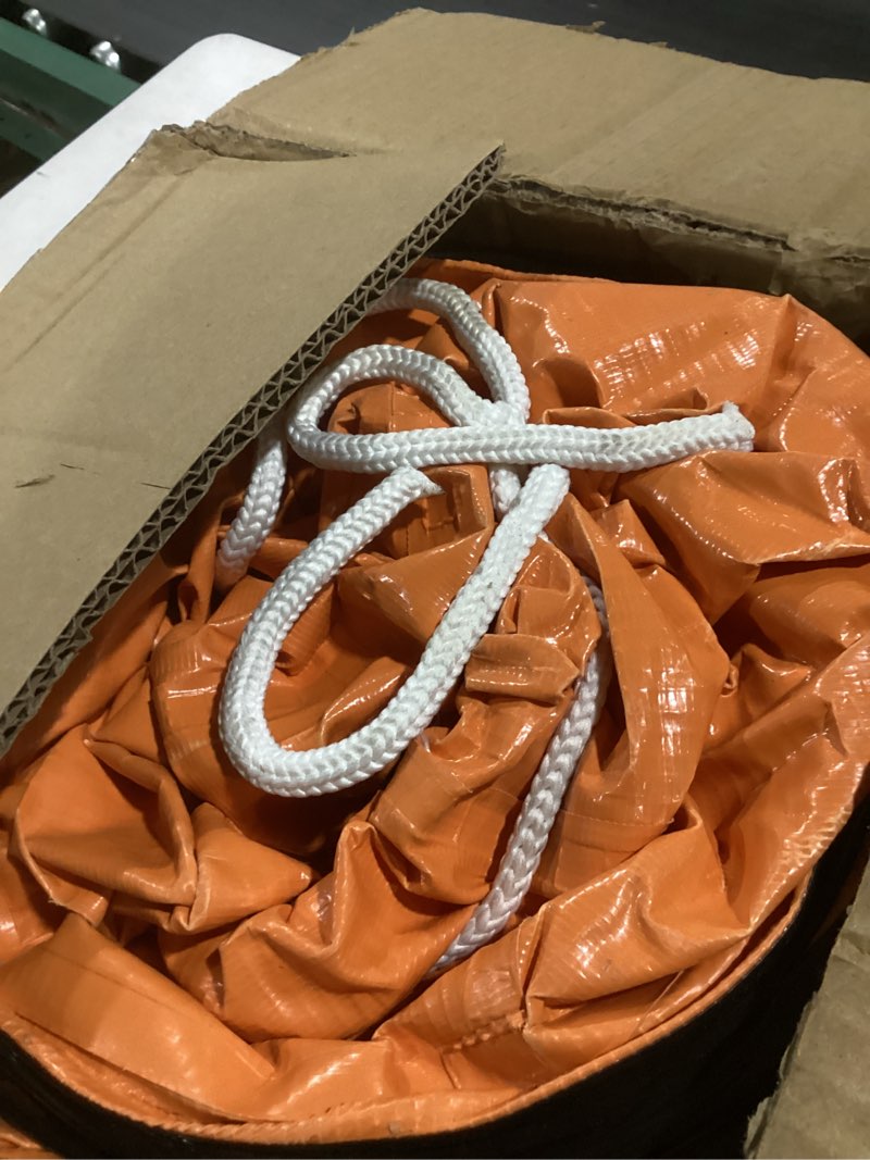 Condition photo showing As Is for 8Inch × 32FT PVC Duct Hose Protable HVAC Duct Hosing for Utility Blower Fan Flexible Duct Hosing with D-Ring & Ajustable Rope 8in × 32ft