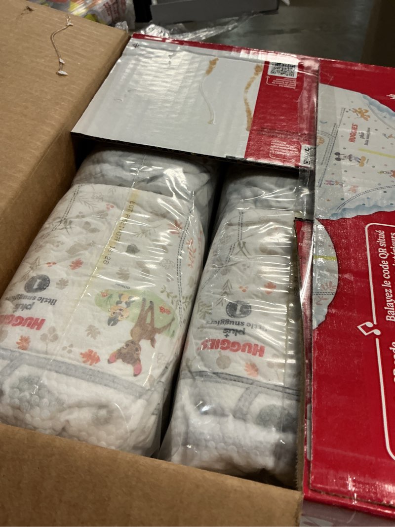 Condition photo showing Good Condition for huggies plus diapers size 1, 192 count