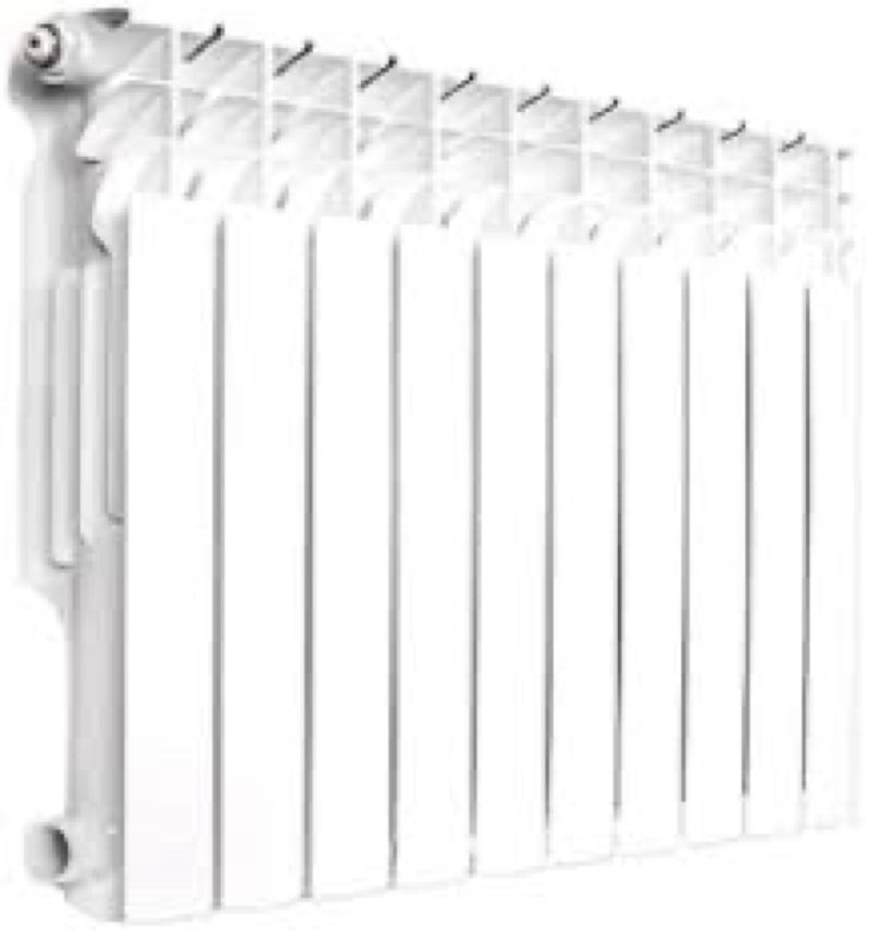 Quiet Energy Saving Hot Water Radiator, 10-Panel Wall-Mounted Aluminum Radiator Heater for Kitchen, 