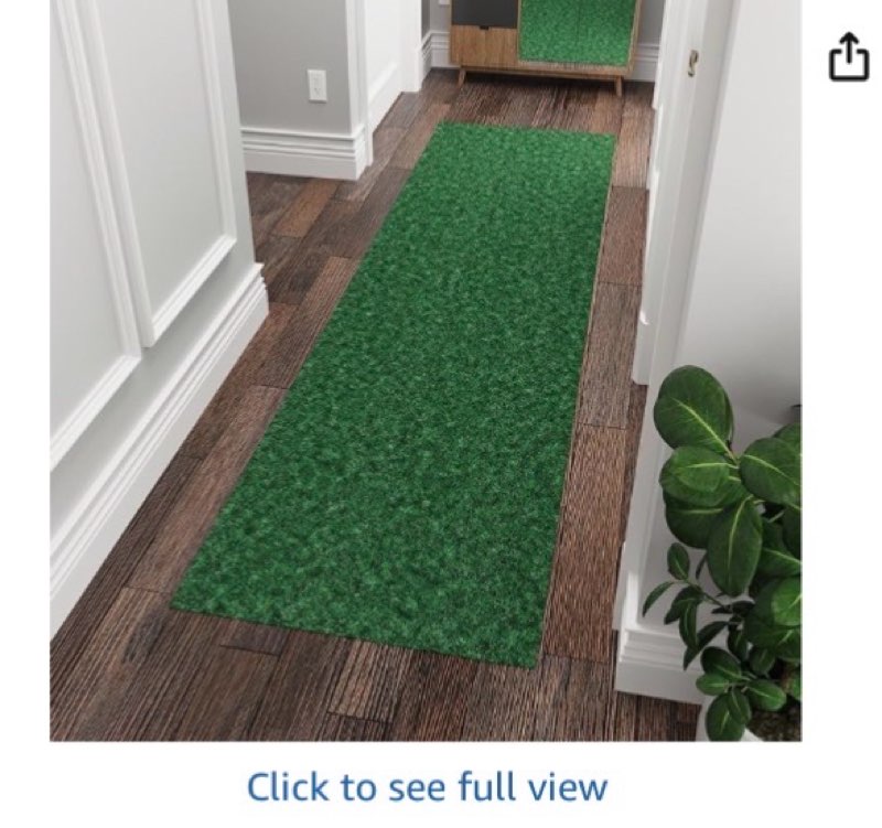 Ottomanson 2' x 8' Hallway Runner with Scraper Pile Extra Durable Non-Slip Rug Mat for Indoor & Outd