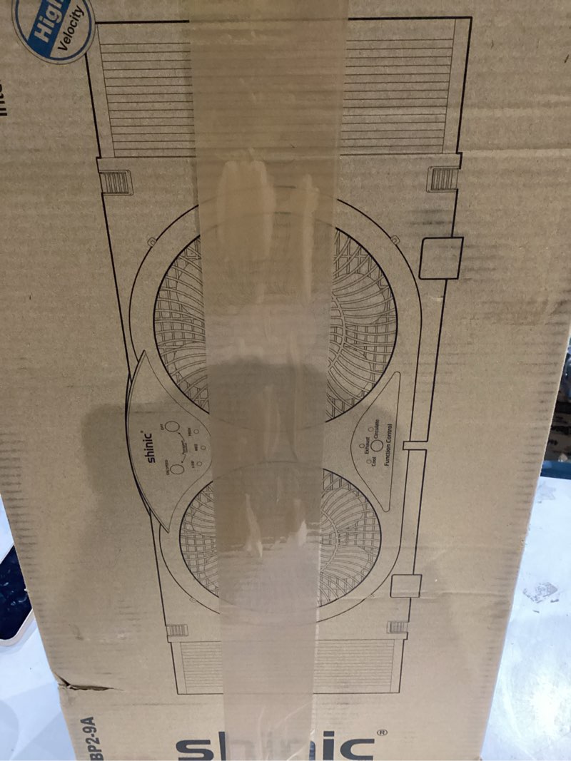 Condition photo showing Good Condition for shinic 9" Twin Window Fan with Remote Control,Reversible Airflow,Removable Cover,3 Speeds, 3 Modes, Expandable Panels (From 24" to 37"),ETL Certified, White