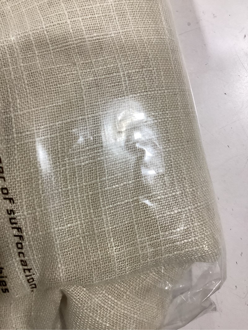 Condition photo showing As Is for lamit semi sheer linen curtains 78 inch length for living room 2 panels set, bronze grommet light filtering panels neutral drapes for bedroom farmhouse, 52 x 78 inch, linen 52"w x 78"l (pack of 2) linen