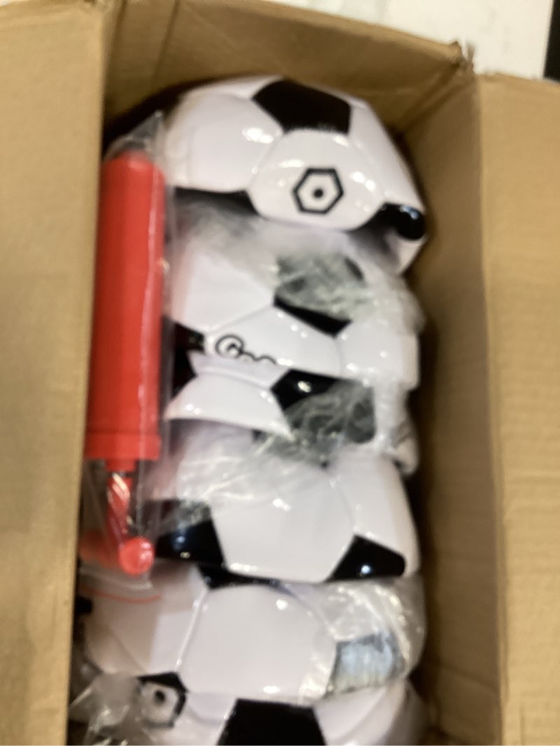 GoSports Classic Black and White Soccer Ball with Premium Pump - Available as Single Balls or 6 Pack