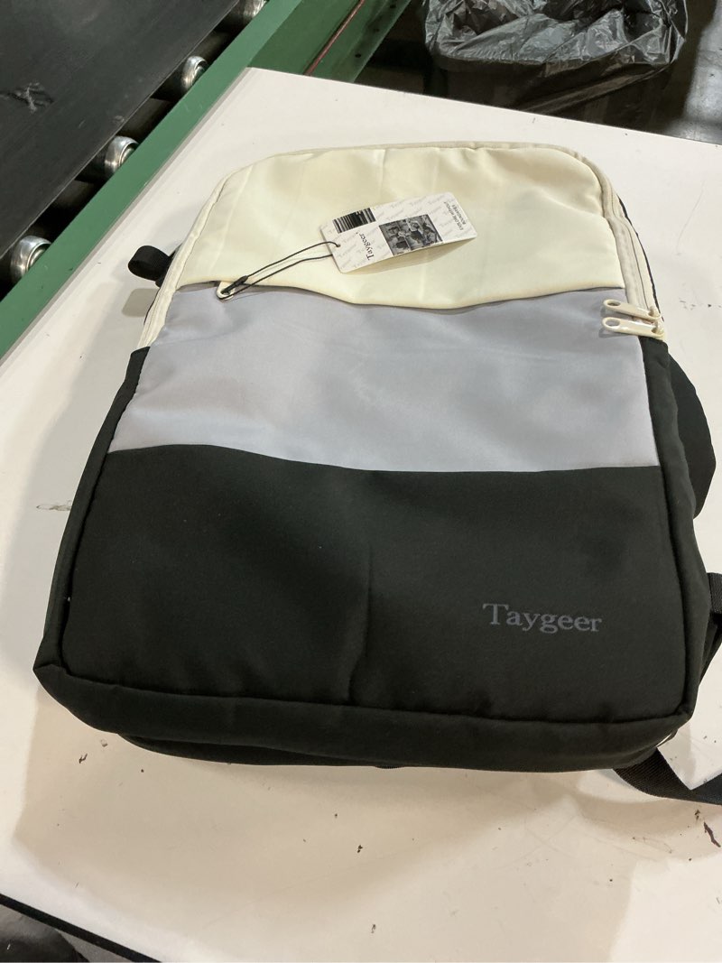 Condition photo showing Good Condition for taygeer travel backpack for women, business backpack with water bottle pocket, airline approved carry on backpack with shoe compartment, laptop bag for women men weekend gym business, beige gray black large primalblack cream gray