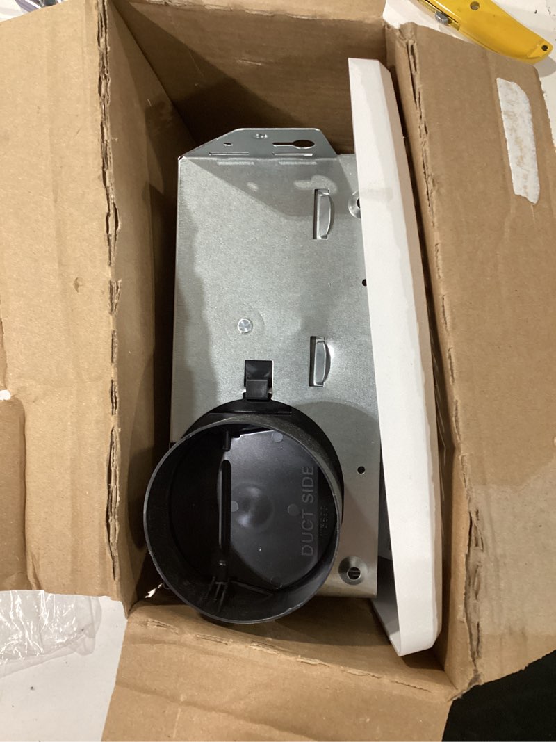 Condition photo showing As Is for 3022086 50 CFM Economy Energy Star 2-Sone Bathroom Ventilation Fan, White