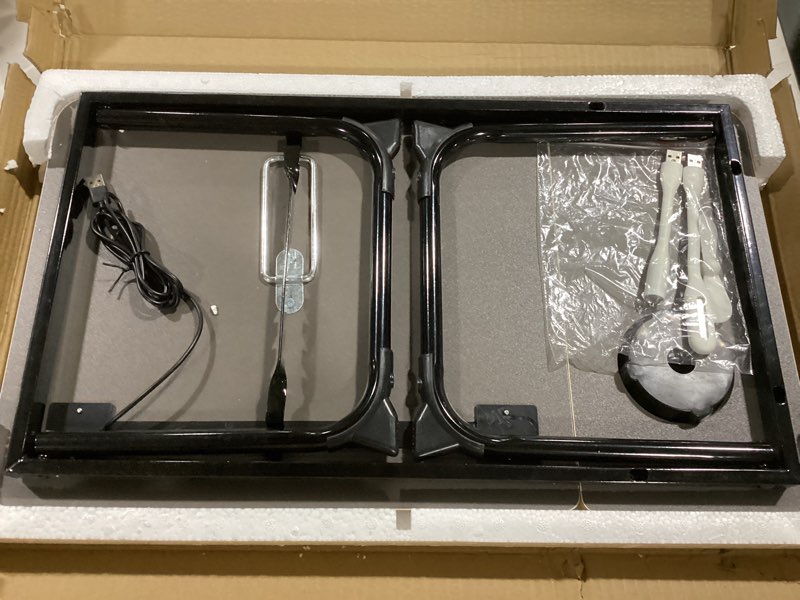 Condition photo showing Good Condition for laptop desk for bed, adjustable laptop stand with 5 different angles, portable lap tray table with usb charge port and cup holder, laptop bed desk tray for eating working writing (walnut)