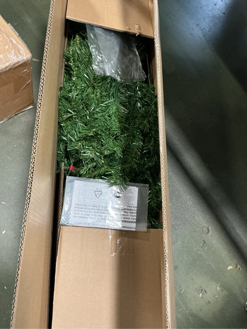 Condition photo showing Good Condition for National Tree Company 7.5 ft Pre-lit Artificial Christmas Tree, Slim Winchester Pine, 350 LED Lights, 1,000 Branch Tips, Includes Stand, Green