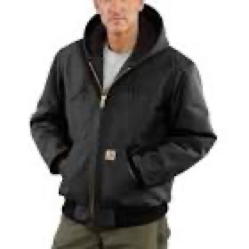 carhartt men's iconic j140 firm duck active jac, gravel, 3x-large