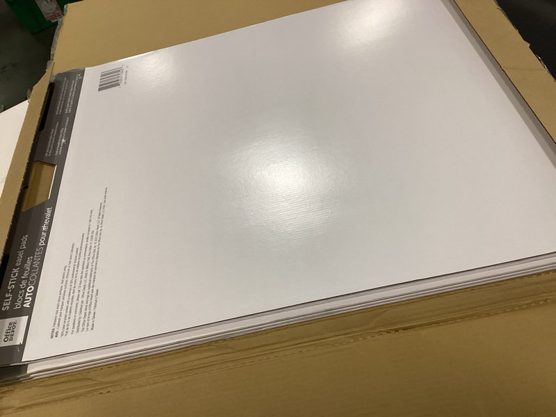 Condition photo showing New/Like New for Office Depot® Brand Self-Stick Easel Pad, 25\" x 30\", 30 Sheets, 30% Recycled, White, 21509 (Pack Of 4)
