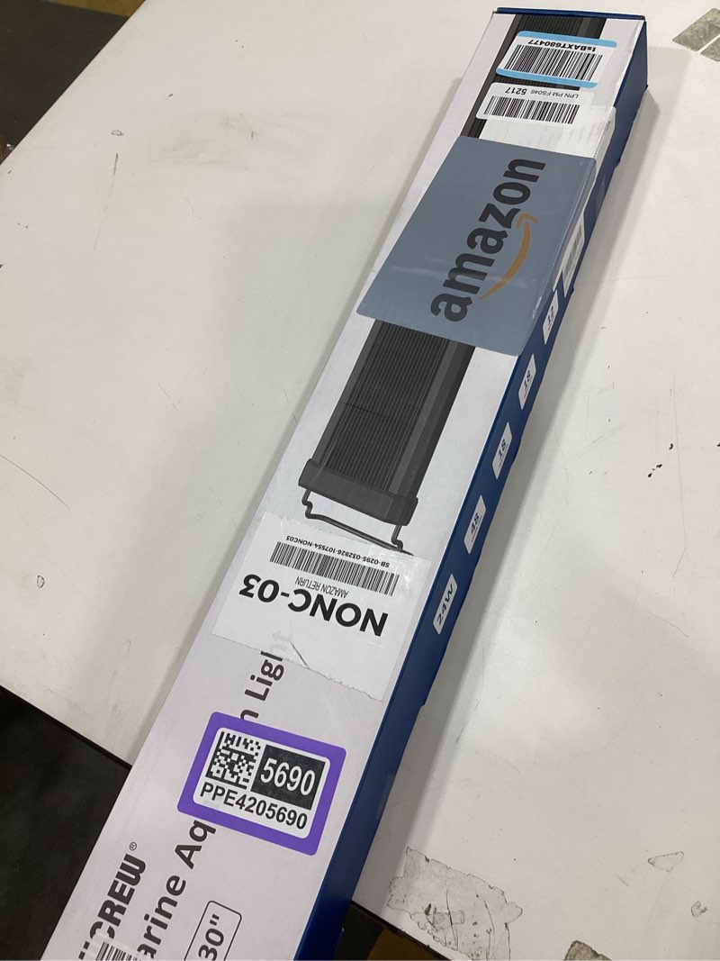 Condition photo showing As Is for nicrew 24w saltwater aquarium light, marine led reef light for corals, programmable timer controller, 24 to 30-inch 24 - 30 in
