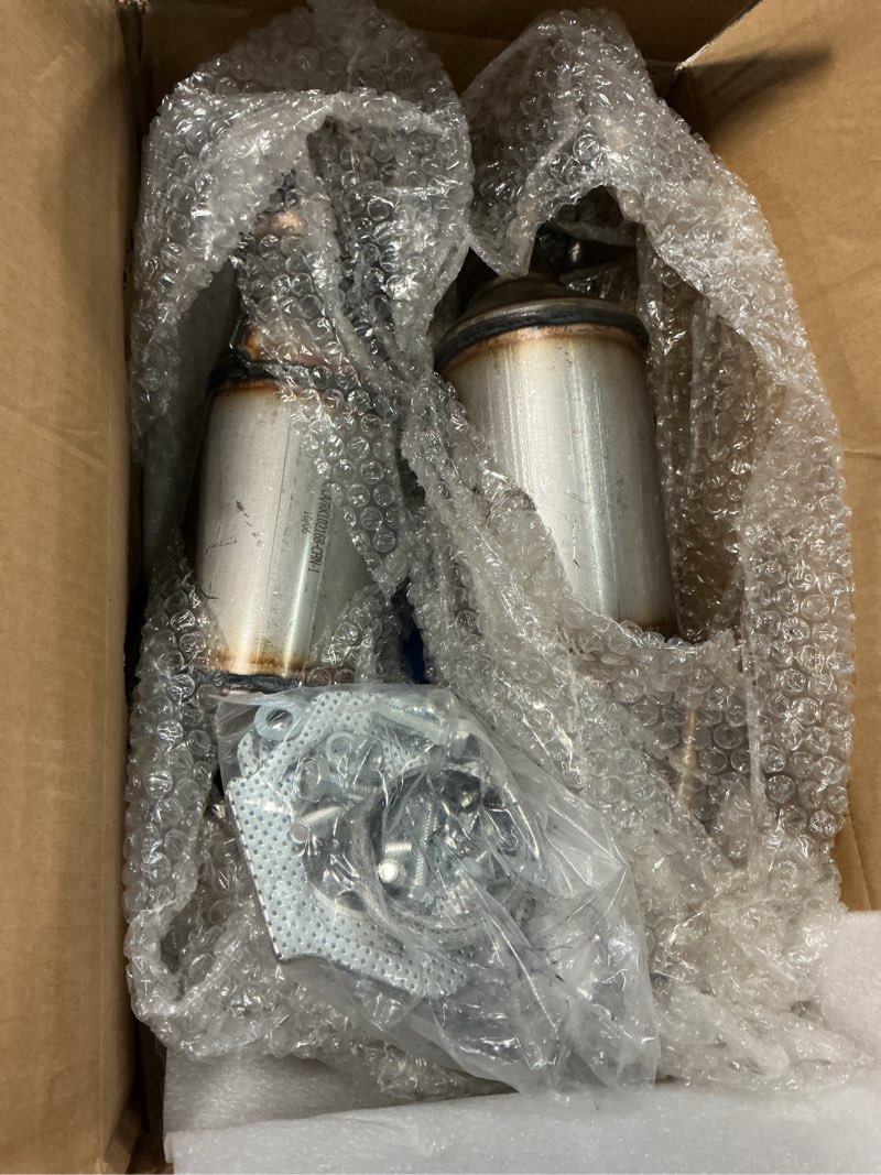 Condition photo showing As Is for kax high flow catalytic converter fit for 2011-2020 grand caravan, 2011-2016 town & country, 2011-2019 journey, 2011-2014 200/avenger/routan, 12-15 c/v 3.6l replace 16779,16780,641383(epa compliant) 2011-2019 grand caravan