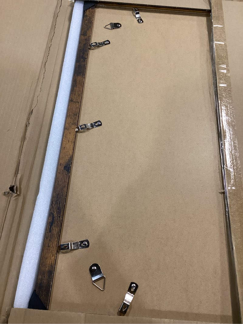 Condition photo showing Good Condition for irahmen 20x24 poster frame with 16x20 mat - plexiglass wooden picture frames for photo wall gallery mounting (dark brown, set of 1) dark brown 20x24