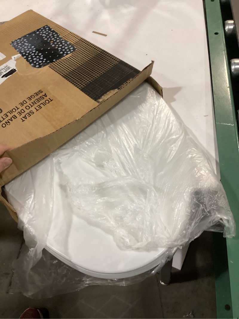 Condition photo showing As Is for bemis 170 durable plastic toilet seat, elongated, white