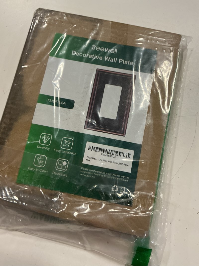 Condition photo showing Good Condition for 4-pack decorator outlet cover plate, aged bronze decorative switch plates and outlet covers, durable zinc alloy wall plates for electrical outlets, receptacle, gfci outlet, dimmer switch 1 decorator 4pk aged bronze