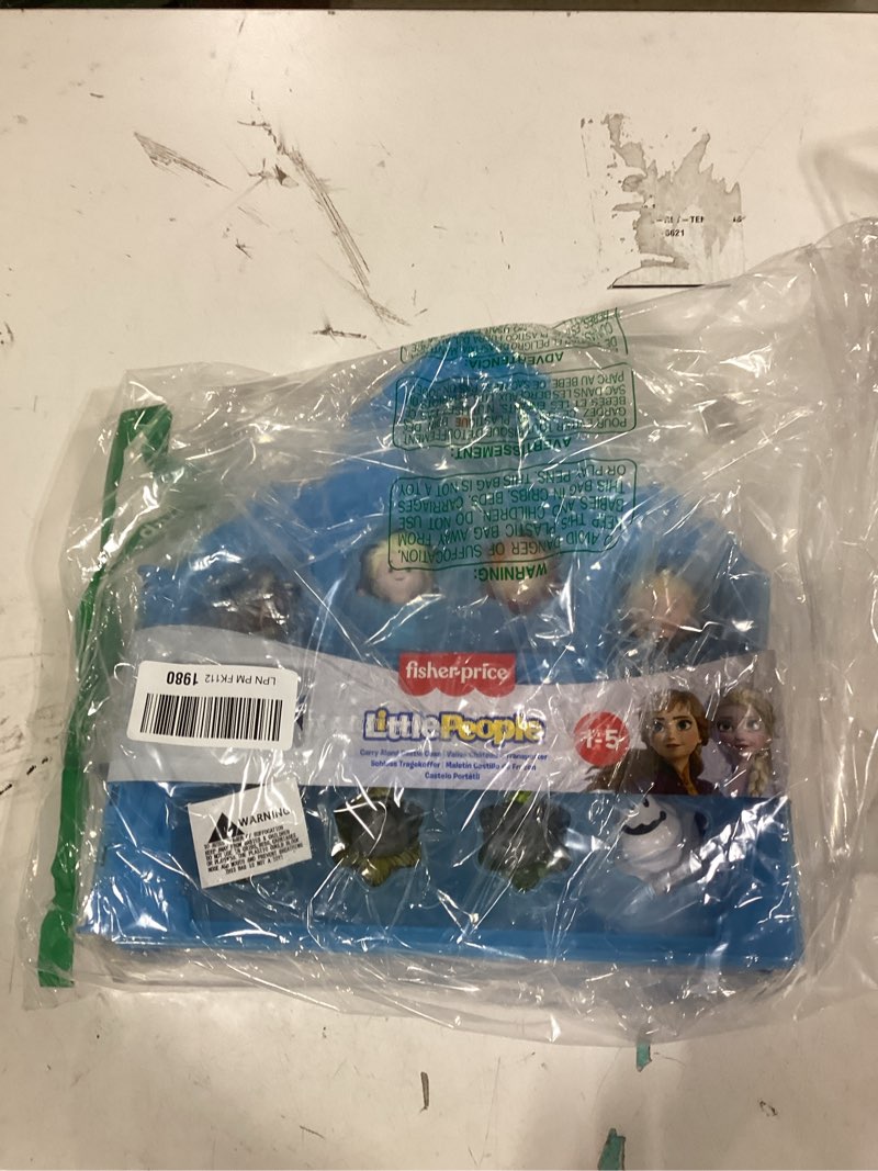 Condition photo showing As Is for Fisher-Price Little People Toddler Playset Disney Frozen Carry Along Castle Case with 9 Figures for Preschool Kids Ages 18+ Months