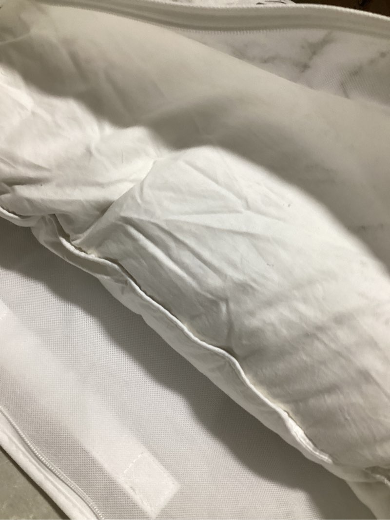 Condition photo showing As Is for premium down pillow, standard, medium