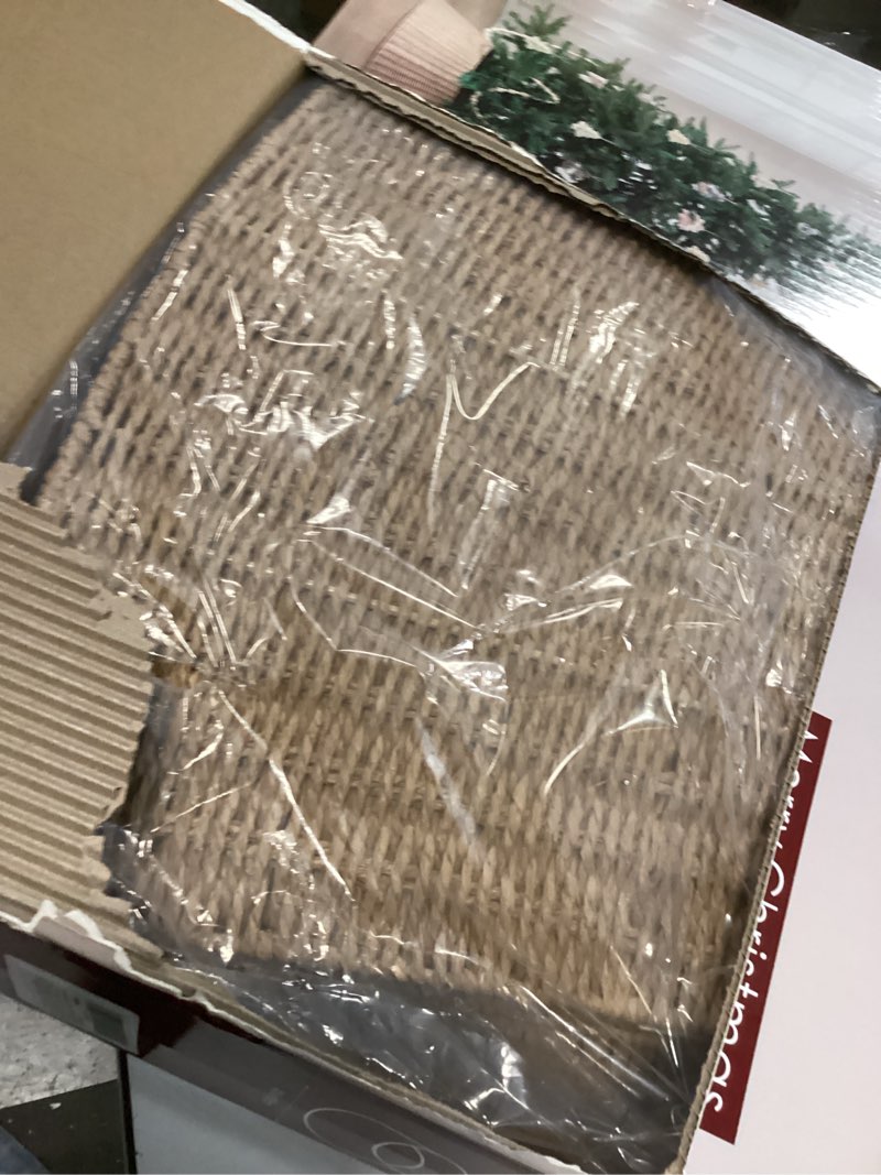 Condition photo showing Good Condition for Handmade 42in Christmas Tree Collar Basket Skirt-Elegant Woven Rattan Ring Base Cover-42in Stand Decoration for Holiday Home-Ideal for Covering Tree Stand