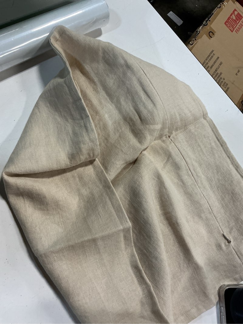 Condition photo showing Good Condition for quince european linen flange pillow cover natural