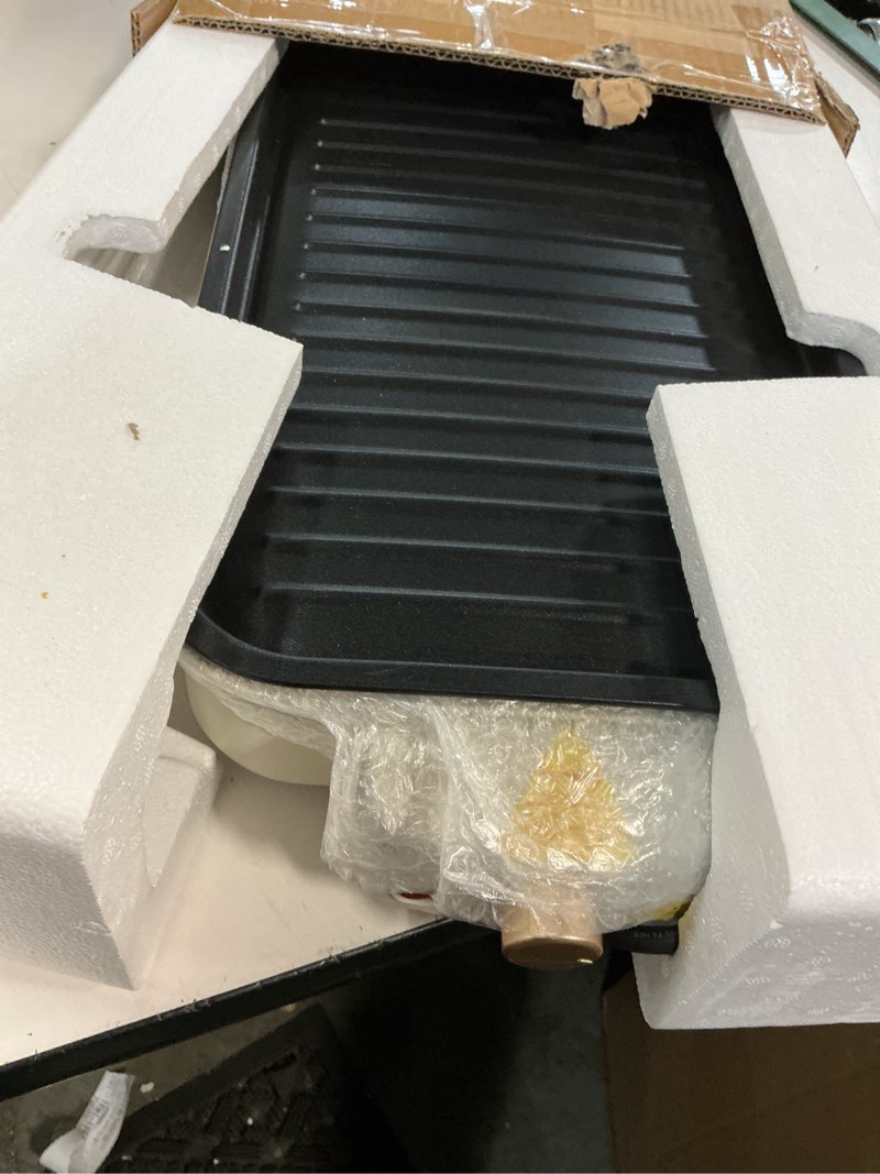 Condition photo showing Good Condition for pukomc electric indoor grill,2 in 1 indoor grills for kitchen with grill net & non-stick cooking removable plate, temperature control, dishwasher safe, 1800w large smokeless griddle large beige
