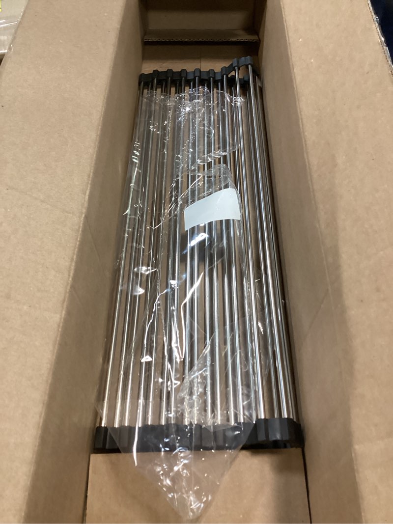 Condition photo showing Good Condition for NEZUIBAN Dish Drying Rack with Roll Up and Over Sink for Kitchen,20.5"x13.8",Black Black 20.5"x13.8"