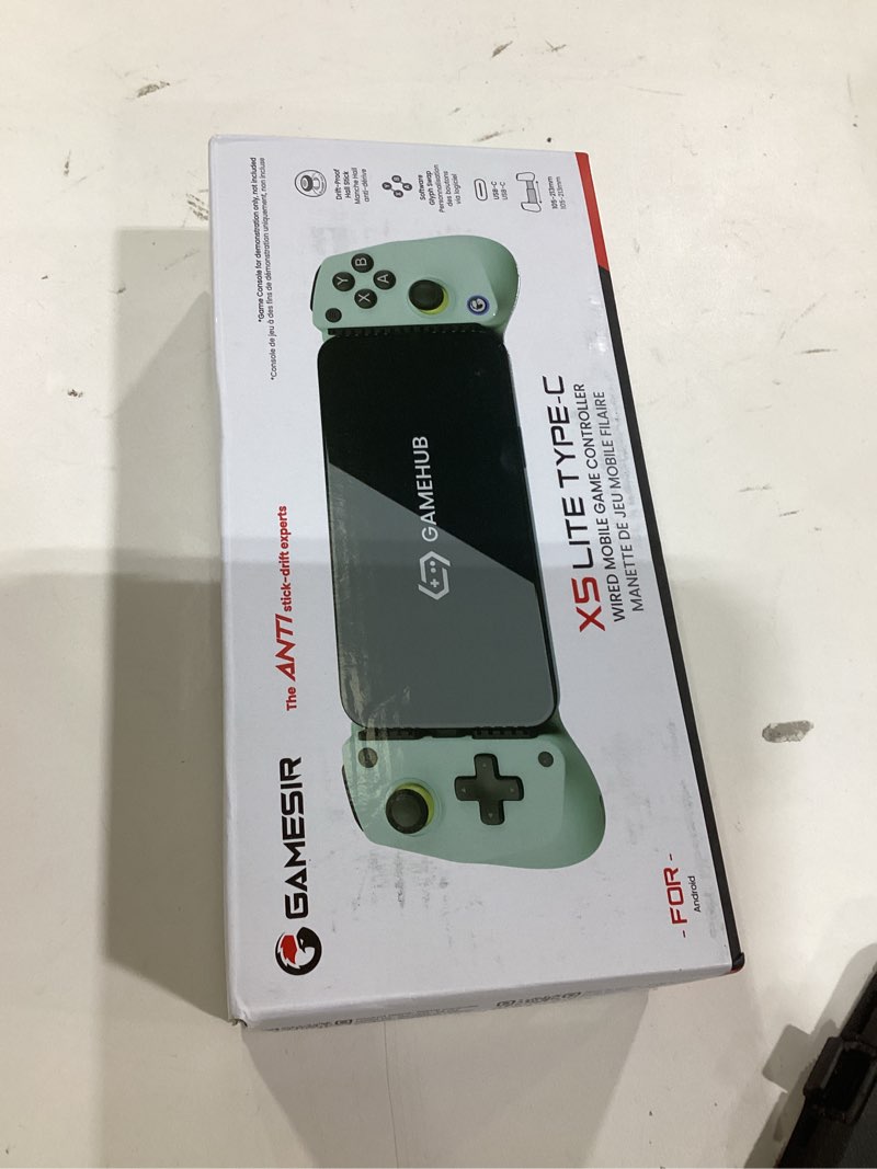 Condition photo showing New/Like New for GameSir X5 Lite Mobile Gaming Controller for Android, iPhone 15/iPhone 16 Series, iPad Mini 7(USB-C), Type-C Phone Controller with Hall Effect Sticks, Turbo Function for Call Of Duty, Genshin Impact, Minecraft, Plug and Play Gamepad(Wasabi)