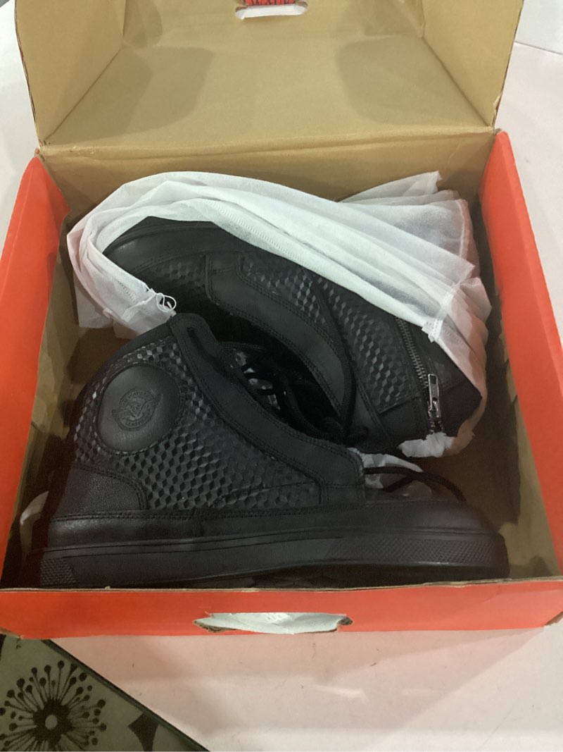 Condition photo showing Good Condition for milwaukee leather men's motorcycle riding shoes - reinforced shank, climate control insole, non-slip sole 9 mbm9104-black