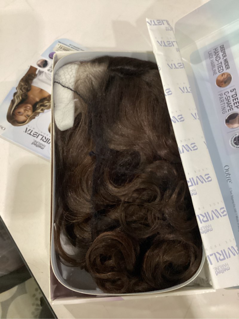 Condition photo showing Good Condition for outre lace front wig - melted hairline - swirlista - swirl 106 (dr2/chocolate swirl)