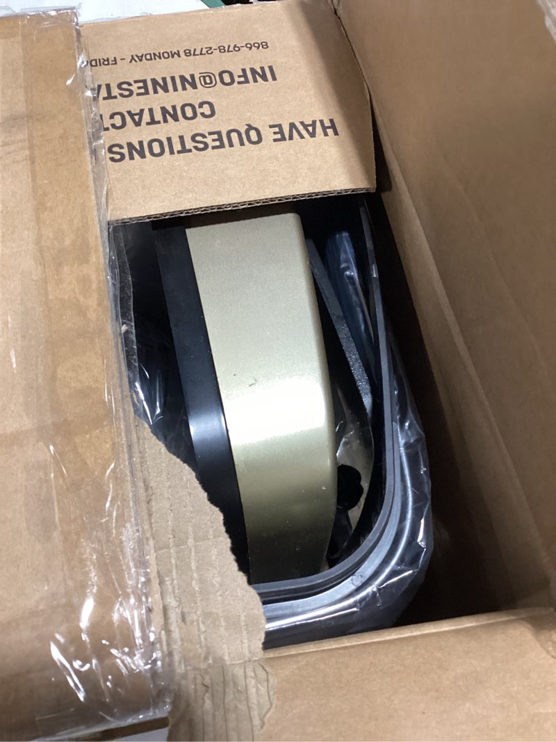 Condition photo showing Good Condition for Ninestars DZT-12-5 Bedroom or Bathroom Automatic Touchless Infrared Motion Sensor Trash Can, 3 Gal 12L, Stainless Steel Base (Rectangular, Black Lid) Black 3 Gal Trash Can