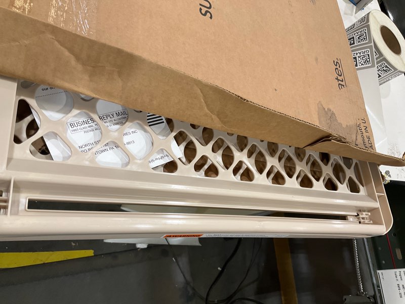 Condition photo showing Good Condition for Toddleroo by North States - Supergate Ergo Baby Gate: Plastic Baby Gate for Stairs & Doorways - Adjustable Indoor Safety Gate - Made in USA - 26 to 42 Inches Wide - 26 Inches Tall - Sand