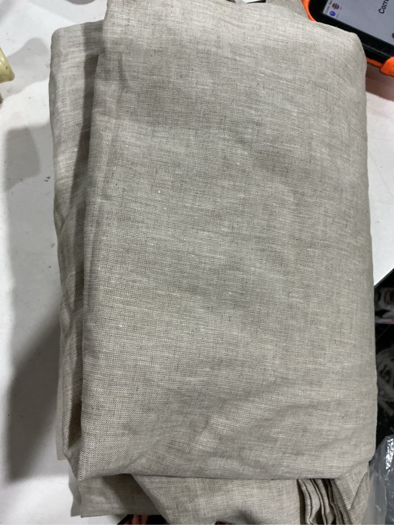 Condition photo showing As Is for european linen room darkening curtain - single panel